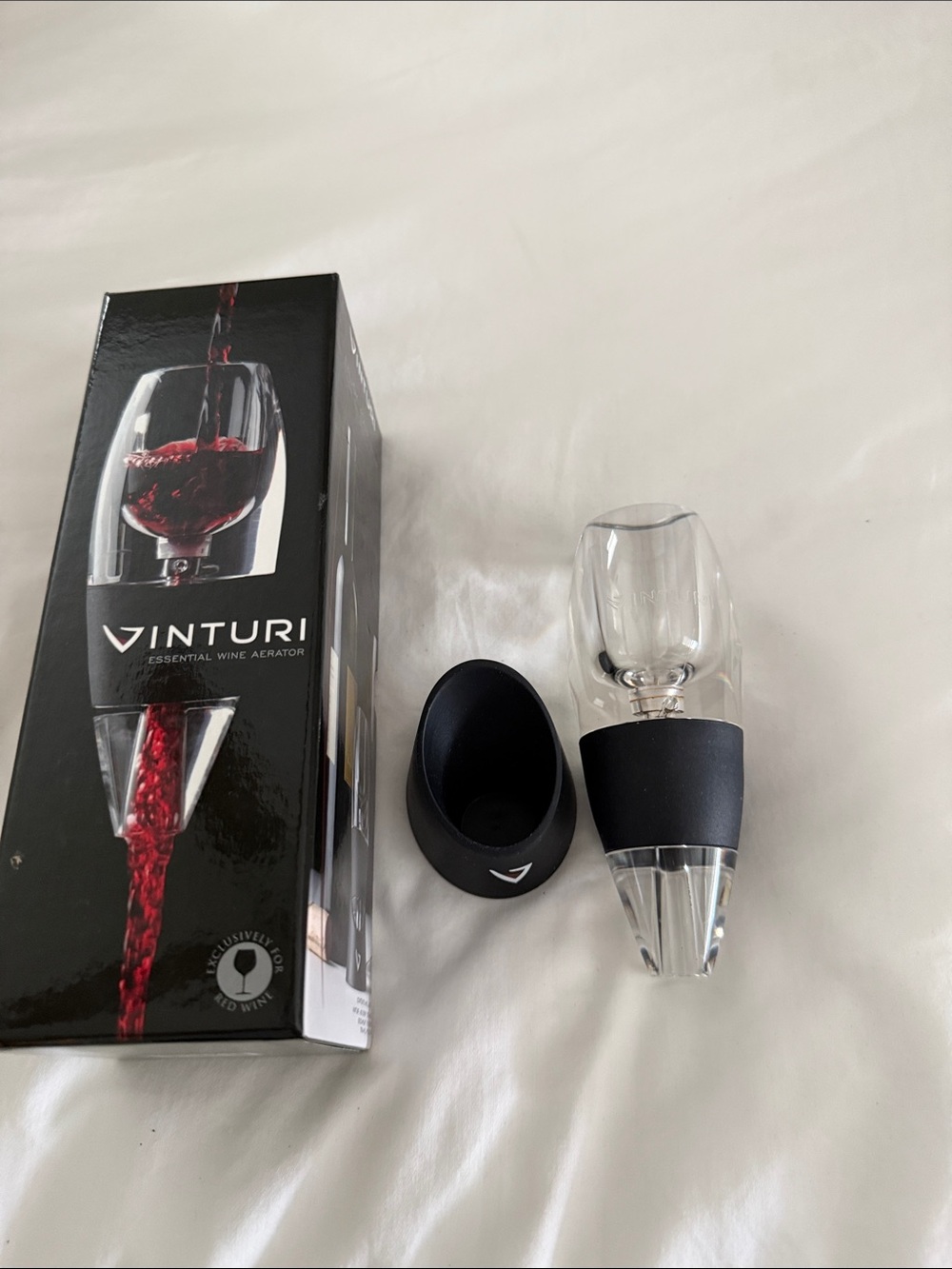 Vinturi Wine Aerator with Stand - Black